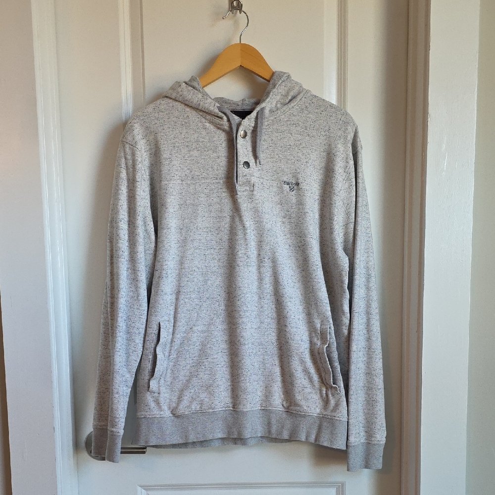 Barbour - Henley Snap Hoodie - Heathered Gray - Large